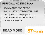 More Info on Personal Hosting Plan